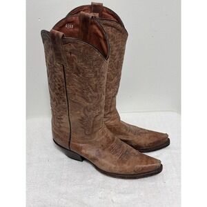 DAN POST DP 3463 Santa Rosa Brown Leather Cowgirl Western Boots Size 8.5 M